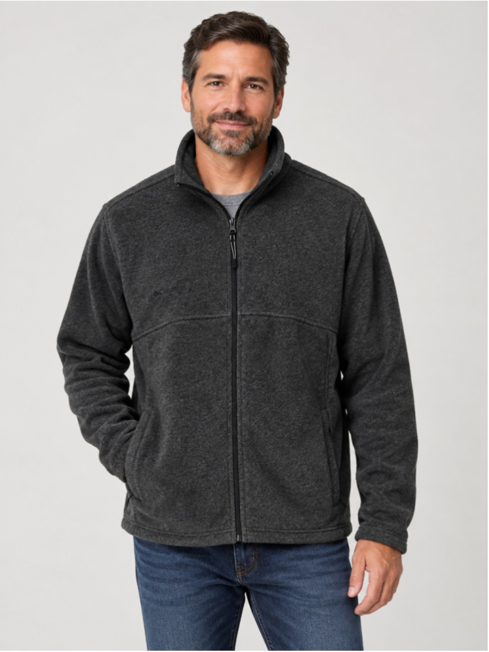 Columbia Sportswear men fleece zip-up jacket with pockets size XL Extra Large